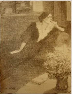 L'Ile des Baisers 1890s Art Nouveau Illustration