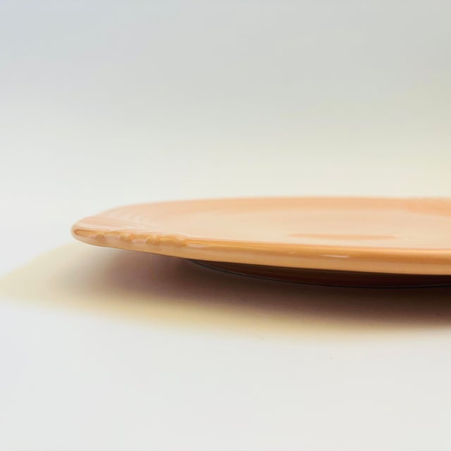 Ceramic Apricot Fiestaware Cake Plate For Sale - Image 7 of 12