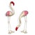 Sergio Bustamante Hand Made Paper Mache Life Size Flamingo’s, Mexico 1960’s. Top body is made from paper mache legs are...