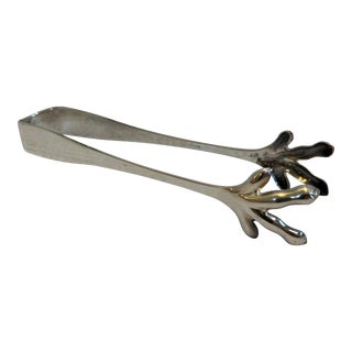 Vintage Reed and Barton Silver Plate “Palace” Claw Ice Tongs For Sale