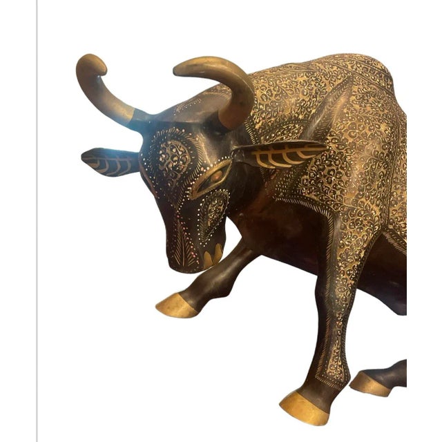 Metal Late 19th Century Brass Bull Sculpture For Sale - Image 7 of 11