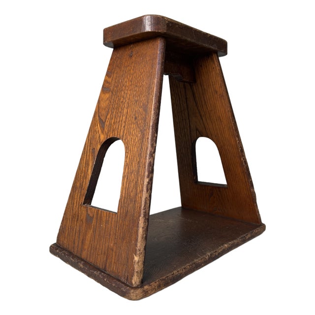 Minimalist Japanese Fumidai, Wooden Step Stool, 1940s For Sale