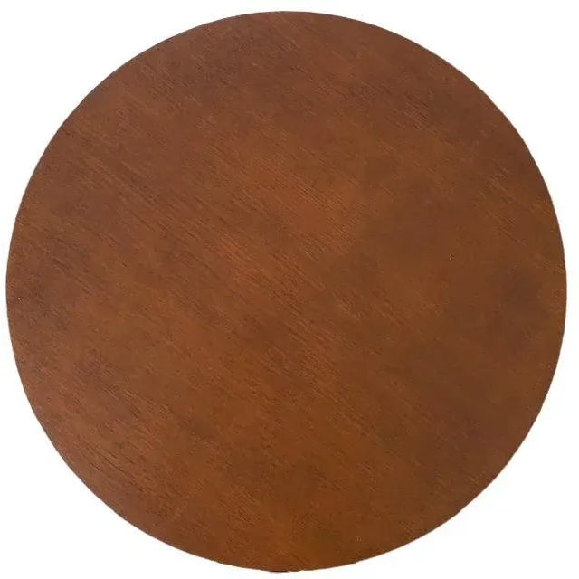 Brown Vintage Round Side Table, 1930s For Sale - Image 8 of 11