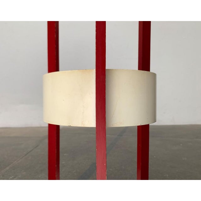 Mid-Century Space Age Metal and Wood Umbrella Stand, 1960s For Sale - Image 4 of 18