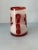Art Nouveau Vintage Oxblood Red on Frosted Clear Cameo Art Glass Handled Tumbler For Sale - Image 3 of 13