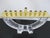 2000 - 2009 Waterford Crystal & Brass Menorah Holiday Chanukah Candle Holder Original Box For Sale - Image 5 of 14