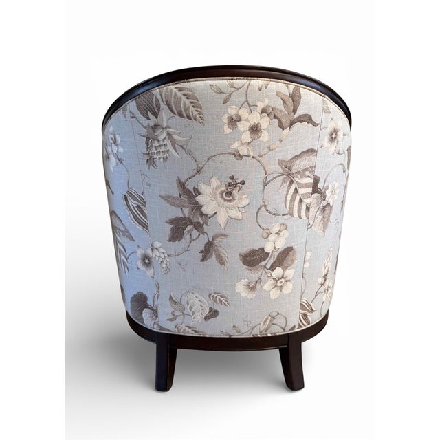 Baby Blue Thomasville Exposed Wood Art Deco Lounge Chairs, a Pair For Sale - Image 8 of 18