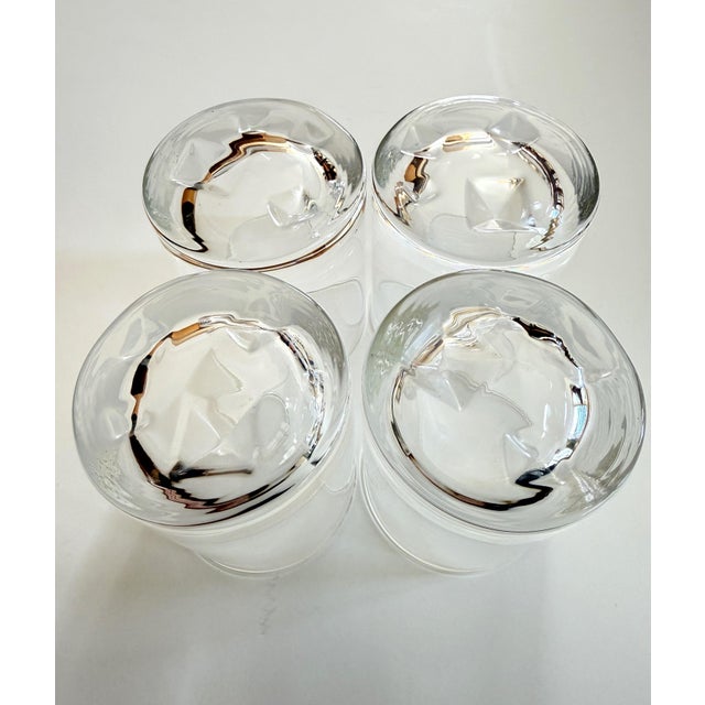 Mid-Century Modern Vintage Set of 4 Tapio Wirkkala Ice Breaker Low Ball Glasses by Iittala, Made in Finland For Sale - Image 3 of 6