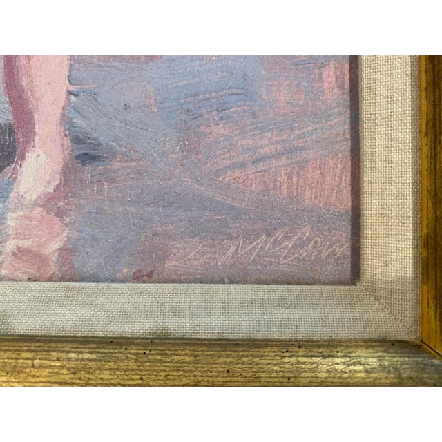 Blue Late 20th Century Painting of Children at the Beach by Dan McCaw For Sale - Image 8 of 12