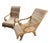 Elevate your outdoor oasis or sunroom with this striking pair of vintage teak steamer lounge chairs. Masterfully crafted...