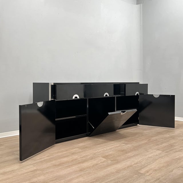Mario Sabot Vintage Lacquered Sideboard Cabinet by Mario Sabot, 1970s For Sale - Image 4 of 10