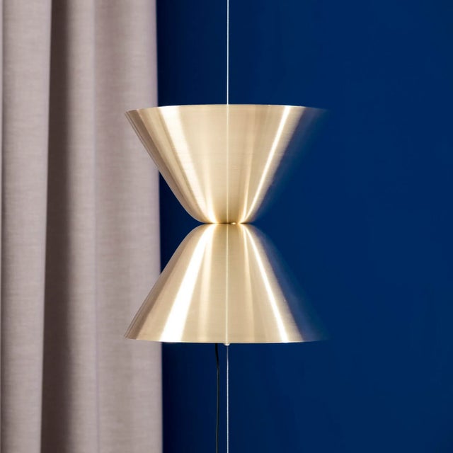 Daniel Becker 'Aureole' Suspended Floor Lamp in Brushed Brass for Moss Objects For Sale In Los Angeles - Image 6 of 12