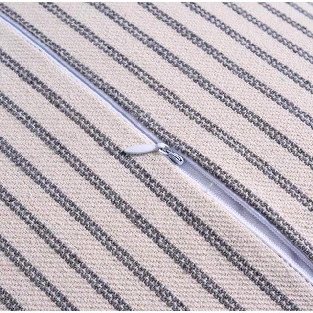 Tassel Striped Off-White Waist Pillow For Sale In Des Moines, IA - Image 6 of 6