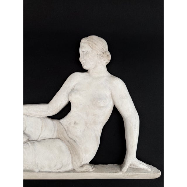 Early 20th Century Stucco Sculptures Depicting Nude Female Figures, Italy, 1920s, Set of 2 For Sale - Image 4 of 13
