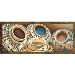 2000s "Indian Pots" Gallery Wrapped Oil Painting by Judith Moore For Sale