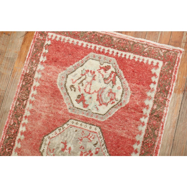 Vintage Zabihi Collection Red Turkish Oushak Narrow Runner - 2'4" x 7'6" For Sale In New York - Image 6 of 9