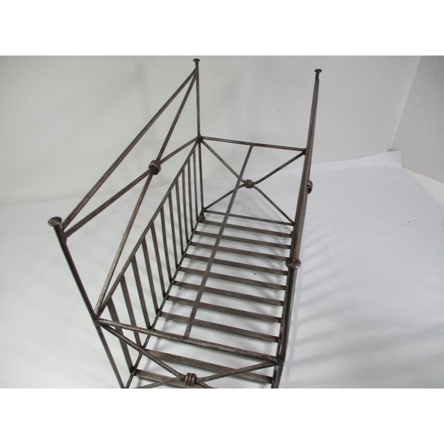 Mid 20th Century Iron Magazine Rack For Sale - Image 4 of 8
