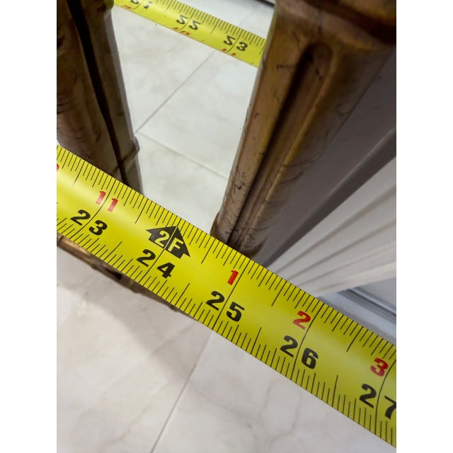 Chinoiserie Chinoiserie Faux Bamboo Gold Giltwood Hexagonal Mirror For Sale - Image 3 of 7