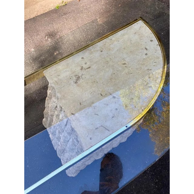 Postmodern 1980s Vintage Post Modern Tessellated Stone Coffee Table For Sale - Image 3 of 9