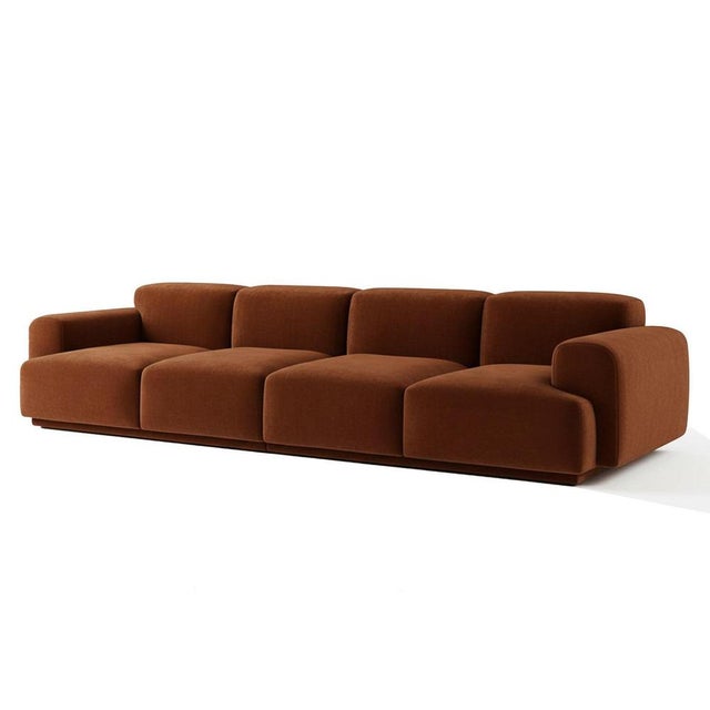 Modular Sofa in Brown Velvet. Abundancia Sofa is a refusal to shrink. A refusal to sit small.It’s a four-meter-long...