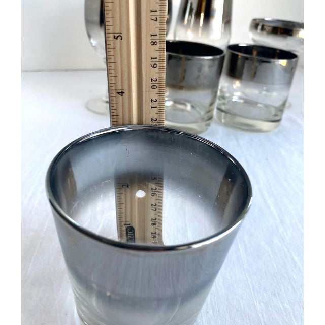 Vintage Vitreon Queens Lusterware Bar Glasses Set- 7 Pieces For Sale In New York - Image 6 of 13