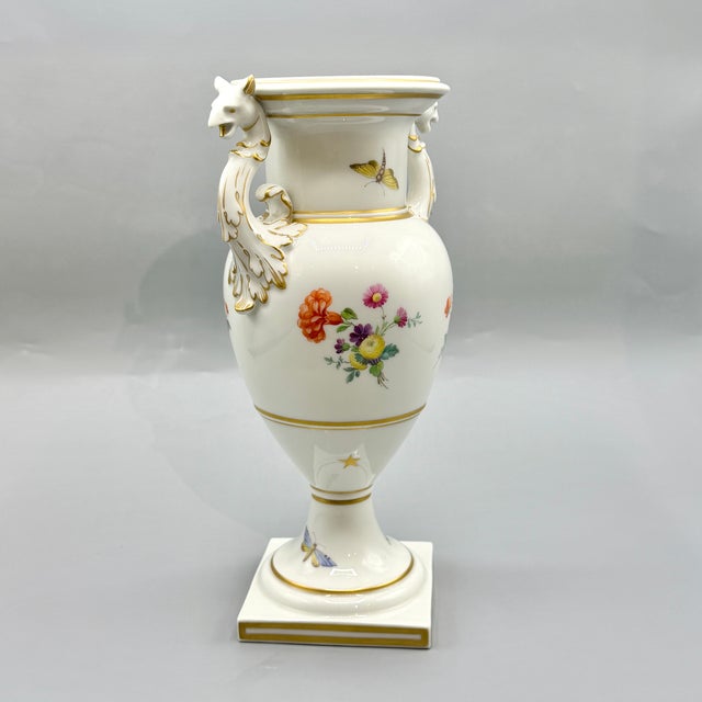 Ceramic Antique Porcelain Neoclassical Griffin-Handled Amphora Urn Vase from KPM Berlin, 1890s For Sale - Image 7 of 18