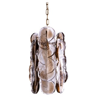 Amber Glass Pendant Lamp by J. T. Kalmar for Kalmar, 1960s For Sale