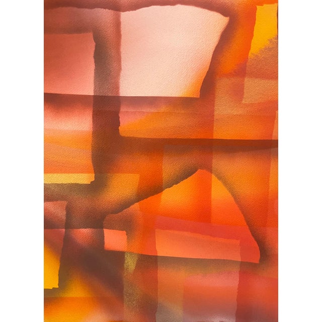 Dom Mingolla, Large Abstract Expressionist Watercolor Color Field Painting Paul Jenkins Style For Sale - Image 4 of 5