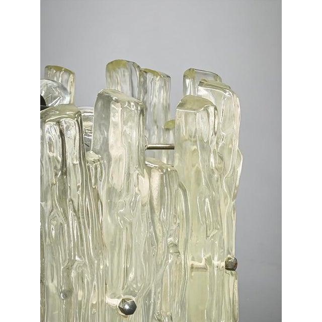 Austrian Textured Glass Pendant Light attributed to J.T. Kalmar, 1960s For Sale - Image 9 of 13
