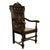 English Antique 17th Century English Charles II Oak Carved Wainscot Armchair 1680 For Sale - Image 3 of 13