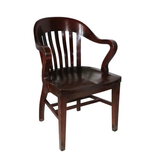 Pr. Vintage Bank of England Jury Chairs by the Marble & Shattuck Furniture Company For Sale - Image 13 of 18
