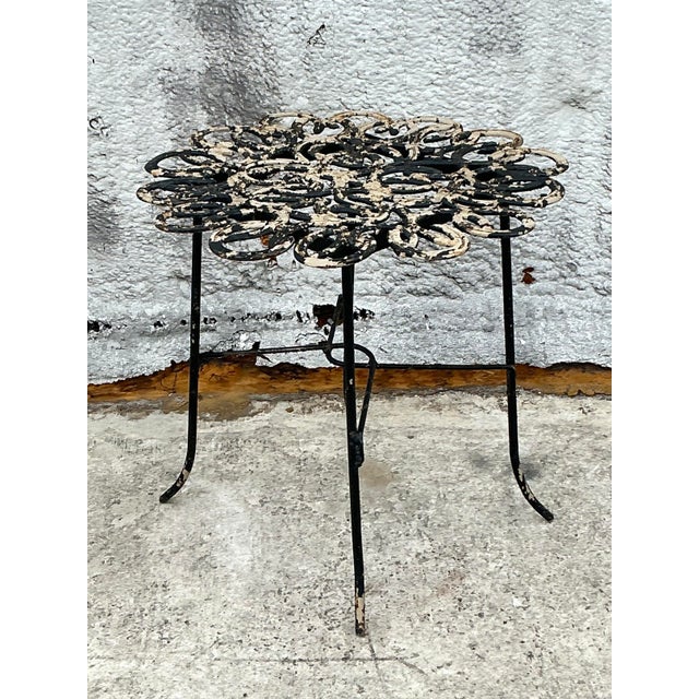 Vintage Boho Hand Forged Horseshoe Table For Sale - Image 12 of 12
