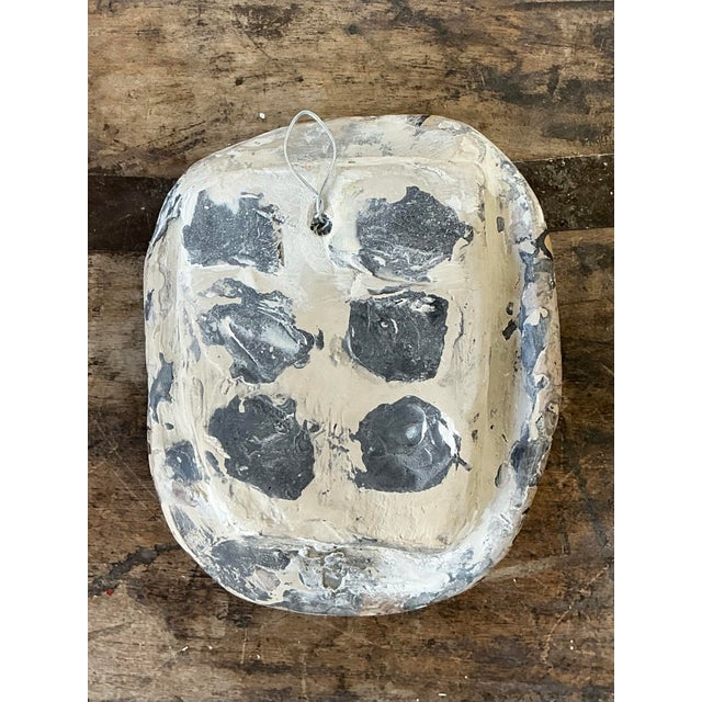 Ivory Vintage Italian Scagliola Artisanal Pigmented Plaster Turtle Shell For Sale - Image 8 of 12