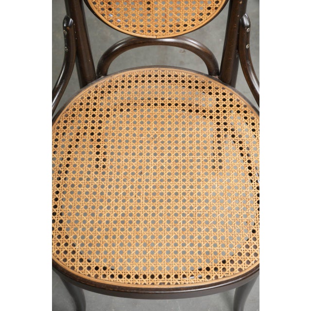 Beige Vintage Long John Webbing Dining Chairs from Thonet, Set of 6 For Sale - Image 8 of 18