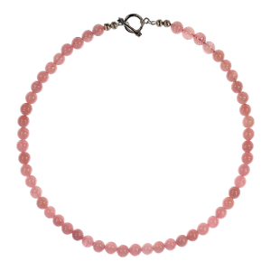 Ajd 18 Inch Madagascar Rose Quartz Smooth 8 MM Necklace Great Gift