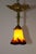 French Art Deco lamp, signed Noverdy France. The lamp is in very good condition for its age. The bronze frame has been...