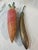 Vintage showroom Sample carved and hand painted Turnip/carrot and eggplant. By Horizon Imports. Set of 2. Turnip/Carrot is...