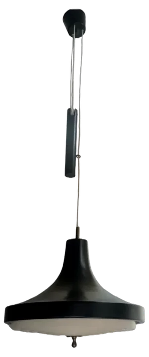 Black Suspension Lamp in Plastic