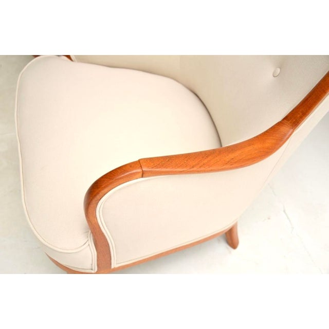 Brown Vintage Swedish Chairs by Carl Malmsten, 1940s, Set of 2 For Sale - Image 8 of 9