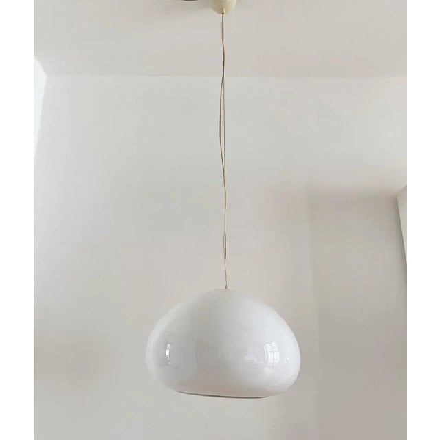 Mid-Century Italian Black and White Pendant Light by Achille and Pier Giacomo Castiglioni for Flos, 1965 For Sale - Image 15 of 15
