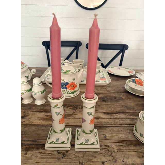 American Vintage Villeroy & Boch "Amapola" Porcelain Dinnerware & Serving Set – 29 Pieces For Sale - Image 3 of 12