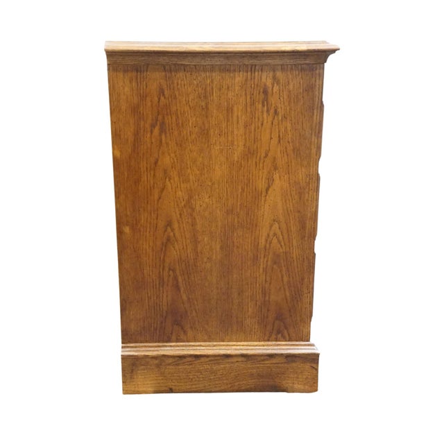 Bassett Furniture Solid Walnut Early American 72" Triple Door Dresser 260-2060-247 For Sale - Image 14 of 15