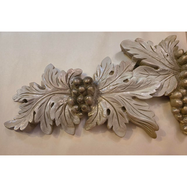Vintage Resin Grapevine Swag Wall Art, Decorative Wall Palque For Sale - Image 4 of 10
