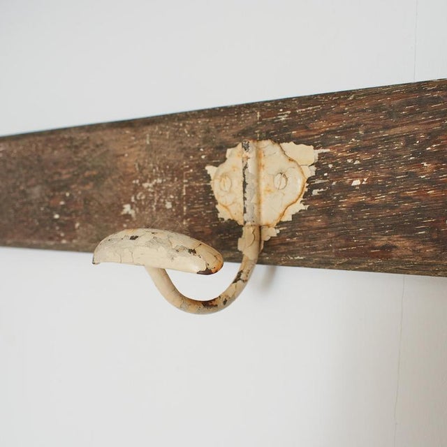 Wood Vintage Wooden Luggage Wall Coat and Hat Rack, 1950s For Sale - Image 7 of 11