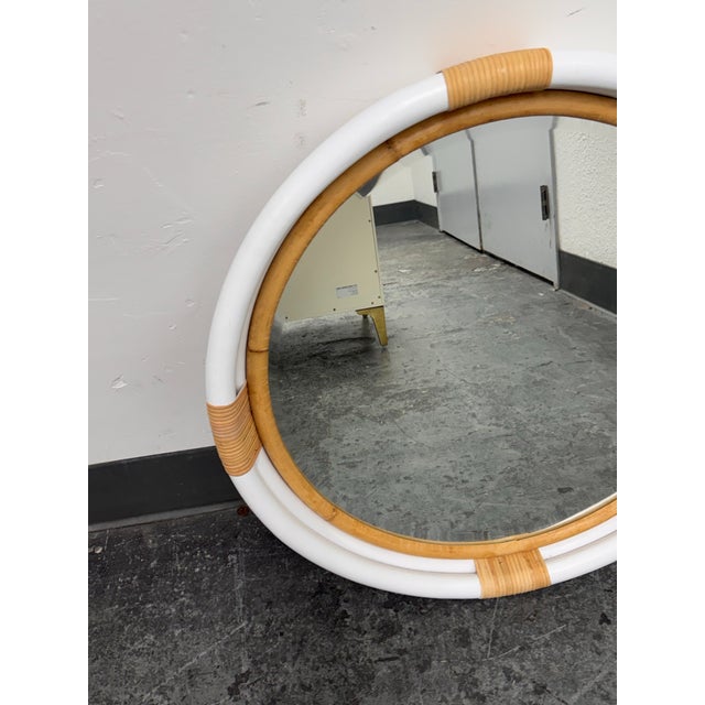 White Serena & Lily Montara Rattan Mirror For Sale - Image 8 of 12