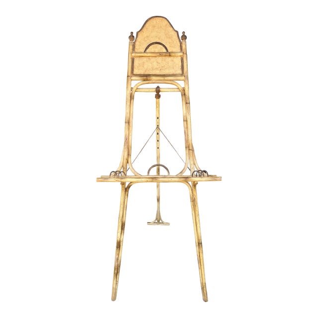 Large Adjustable Bamboo/Wood/Metal Easel For Sale