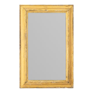 Modern Rectangular Giltwood Framed Mirror For Sale
