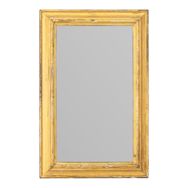Modern Rectangular Giltwood Framed Mirror For Sale