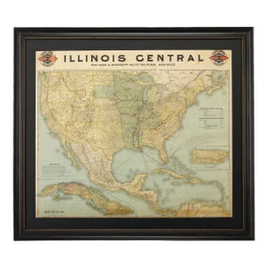 1899 Poole Brothers Railroad Map of the Illinois Central Railroad