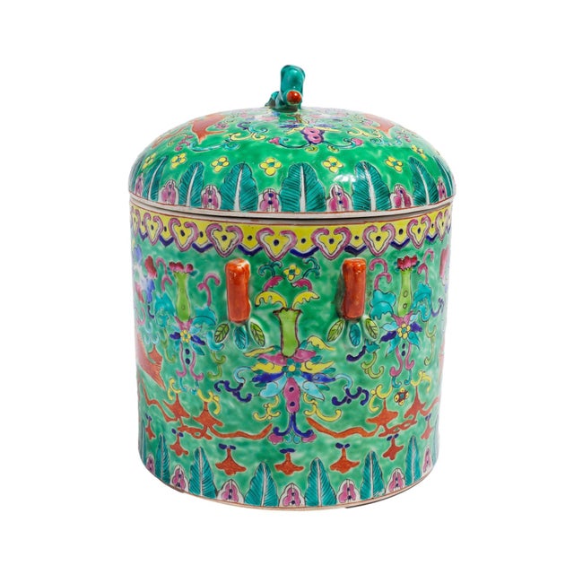 Chinese Chinese Porcelain Covered Storage Jar, C. 1870 For Sale - Image 3 of 13